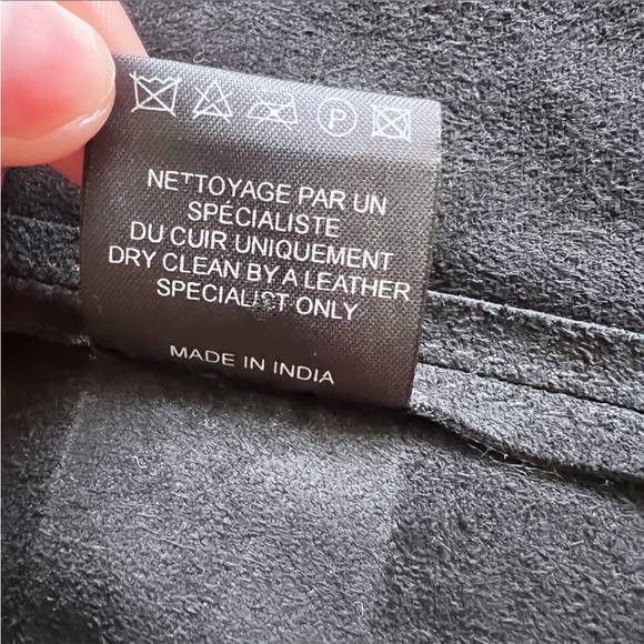 ISABEL MARANT ETOILE Anna Black Suede Silver Button Snap Mini Skirt Size‎ Large - Picture 14 of 15